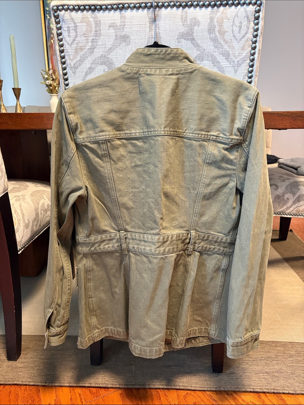 Veronica Beard Army Green Denim Jacket - Picture 3 of 8